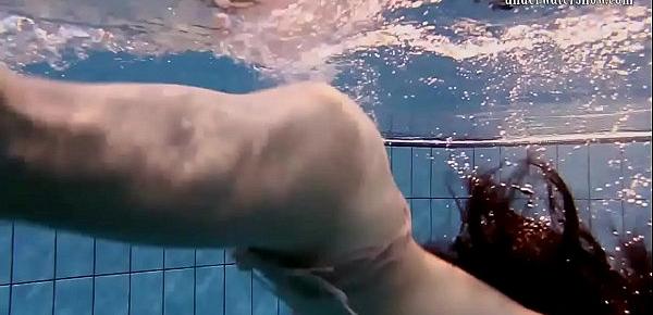  Special Czech teen hairy pussy in the pool